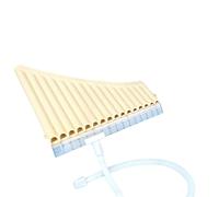 Flauto Di Pan Strumento A Flauto Di Pan Dedicato 16 Canne 18 Canne Adatto Ai Principianti Portatile Doppio Bocchino Do Maggiore(16-pipe off-white)
