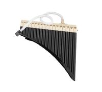 Flauto Di Pan Strumento Flauto Di Pan Dritto O Curvo 18 16 Canne Chiave Professionale In Do Con Cannello A Coulisse(16 Beige 2)