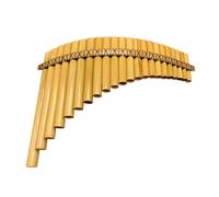 Flauto di Pan Strumento per suonare il flauto di Pan in bambù naturale amaro a parete sottile di livello base accordato in Sol a 22 canne(Left)