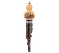 Flauto Di Zucca Per Prestazioni Di Strumenti Musicali Per Bambini Hulusi Nella Tonalità Di Si Bemolle E Do, Esercitati A Suonare Regalo Per Bambini Anziani, Amici Custodia Regalo (Color : Brown_F-key
