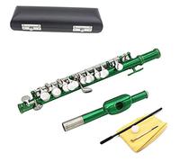Flauto Do 16 Tasti Piccolo, Strumento Musicale Piccolo Multicolore Opzionale, Suono Di Alta Qualità, For Studenti Principianti, Con Custodia, Asta Di Accordatura E Panno (Color : Green)