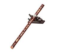 Flauto dolce in bambù amaro a 6 fori strumento per principianti e adulti marrone con accessori Principianti Bamboo Flute(F)