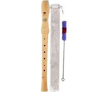 Flauto dolce per principianti imparano i flauti dolci tedeschi, musicisti che suonano flauto barocco, strumento flauto in legno a 8 fori, con sacchetto di velluto+bastone per la pulizia+cordino