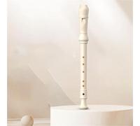 Flauto Dolce Professionale Flauto Dolce Soprano In Stile Tedesco A 6 Fori Ideale Per L'insegnamento(White)