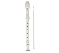 Flauto Dolce Registratore In Materiale Resina ABS A 8 Fori Tre Parti | Il suono è accurato e meticoloso. Composto da tre parti, facile da montare.(Ivory)