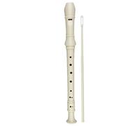 Flauto dolce soprano flauta soprano a 8 fori per clarinetto in ABS stile tedesco flauto acuti chiave in Do per bambini con tabella di diteggiatura istruzioni con borsa per la pulizia rosa (bianco)
