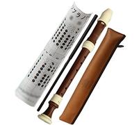 Flauto Dolce Soprano Flauto Dolce Soprano Tedesco A 8 Fori, Flauto Dolce Barocco in Finto Legno, Strumenti A Fiato per Spettacoli Teatrali, Importato dal Giappone, con Borsa in Pelle