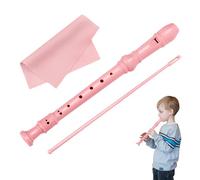 Flauto Dolce Soprano in DO - ABS Recorder With 8 Holes and Cleaning Tool, German Fingering - Gifts for Kids, Adults, Beginners, Pink