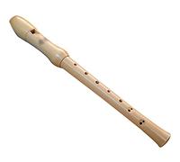 Flauto dolce soprano portatile e staccabile, Tweeter Flauto in legno a 8 fori stile tedesco/barocco, Scatola di immagazzinaggio + stick di pulizia (Color : Primary color, Size : German Style)