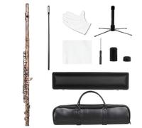 flauto Flauto 16 Fori Aperti Chiusi Chiave C Strumento Musicale Da Concerto Per Flauto Traverso Professionale Con Accessori Di Supporto (Color : Antique Copper)
