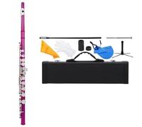 flauto Flauto 16 Fori Chiusi Nella Chiave Del Flauto Da Concerto In Do Trasversale Con La Chiave Dello Strumento A Fiato Professionale In Mi(Rose red)