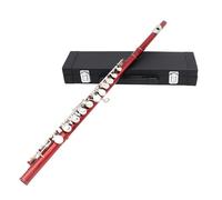 flauto Flauto A 16 Fori Chiusi Flauto In Chiave C Con Custodia In Pelle Flauto A Fiato Da Concerto Professionale(Red)