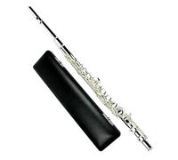 Flauto Flauto chiuso a 16 fori in Do Cupronichel Argento Concerto con scatola Panno per la pulizia Guanti Borsa imbottita