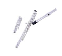 Flauto Flauto in rame bianco chiave francese tono C placcato argento 16 fori chiusi strumento per performance