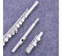 Flauto Flauto Traverso Con Chiave In Do Chiuso A 16 Fori Argentatura In Cupronichel Custodia Per Strumenti Trasversali