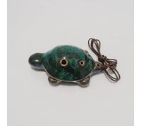 Flauto for strumento musicale Ocarina contralto a 6 fori in ceramica con cordino for studenti principianti (Color : Turtle Green)