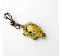 Flauto for strumento musicale Ocarina contralto a 6 fori in ceramica con cordino for studenti principianti (Color : Turtle Yellow)