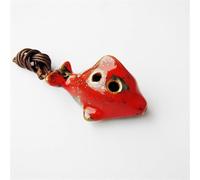 Flauto for strumento musicale Ocarina contralto a 6 fori in ceramica con cordino for studenti principianti (Color : Fish Red)