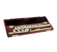 Flauto Francese In Materiale Oro E Rame Flauto In Do 17 Tasti Con Scatola Portaoggetti E Accessori Flauto Traverso per Principiante
