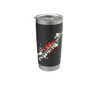 Flauto Graffiti Scuola Musicale Bicchiere termico in acciaio inox doppia parete