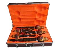 flauto hulusi 5 Pz/set Professionale Hulusi Flauto Maggiore F/Maggiore G/B Bemolle/C/D Chiave Minore Cucurbita Cinese Flauta Con Custodia In Alluminio