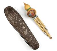 Flauto Hulusi Strumenti Musicali Tradizionali Fatti A Mano Flauto Cucurbita Chiave C Con Custodia Per Amanti Della Musica Principianti(C KEY)