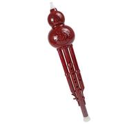 Flauto Hulusi Strumento Hulusi In Resina Bicolore Chiave C/SI Bemolle Flauto Hulusi Per Principianti Adulti Con Nodo Cinese (Color : Red, Size : C key)