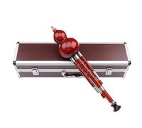 Flauto Hulusi Strumento Musicale Etnico Yunnan Di Tipo Flauto Hulusi In Mogano/ebano Professionale Con Custodia (Color : 02, Size : F key)