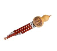 Flauto Hulusi Strumento Musicale Flauto Cucurbita Tasto C/SI Bemolle Flauto In Zucca In Mogano Con Custodia Per Principianti (Color : 02, Size : B flat)