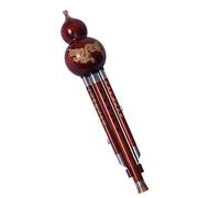 Flauto Hulusi Strumento Musicale Hulusi Etnico Cinese Flauto Hulusi In Mogano/ebano Si Bemolle/do (Color : RED, Size : B key)
