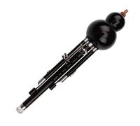 Flauto Hulusi Tutto In Mogano/ebano Più Chiave Hulusi Strumento A Fiato Etnico Adulto Professionista Che Suona Il Flauto Cucurbita (Color : BK, Size : B flat)