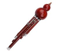 Flauto Hulusi Tutto In Mogano/ebano Più Chiave Hulusi Strumento A Fiato Etnico Adulto Professionista Che Suona Il Flauto Cucurbita (Color : RED, Size : G key)