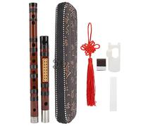 Flauto in bambù F Key 8 anni Flauto in bambù amaro Flauto cinese Dizi con custodia per il trasporto