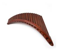 Flauto in bambù fatto a mano a 22 tubi - C Key Panflute, facile da imparare, stile tradizionale andino e peruviano, strumento musicale tradizionale cinese portatile e squisito marrone, ideale per