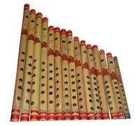 Flauto in legno di bambù fatto a mano bellissimo set di 13 strumenti...