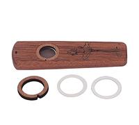 Flauto Kazoo in Legno, Strumenti di Accompagnamento Ukulele Per Chitarra Flauto in Legno Per Regalo Per Bambini Regalo Per Feste(Ebano)