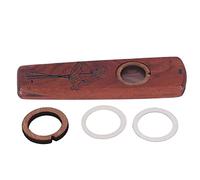 Flauto Kazoo in legno, strumento musicale in legno per accompagnamento chitarra ukulele, strumento a fiato con diaframma armonico con anello per bocca, design portatile compatto (Palissandro)