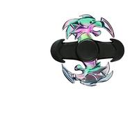 Flauto kazoo professionale con punta delle dita, facile da suonare, per alleviare lo stress e accompagnamento di ukulele/chitarra (CyberColor)