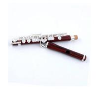 Flauto Legno Piccolo C Key Cupronichel Flauto Di Mezza Misura Placcato In Argento Materiale Del Corpo Ebano