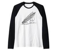 Flauto Linia Musica Maglia con Maniche Raglan
