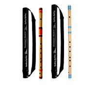 Flauto musicale Combo A Sharp (55,9 cm) e EE 7 fori (58,9 cm) in bambù Flauto Bansuri con flauto borsa per il trasporto gratuita