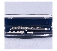 Flauto Per Principianti Flauto In Ebano A 17 Fori Con Foro Aperto Chiave E Placcata In Argento Flauto Professionale In Legno Grenadilla(Ebony)