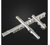Flauto placcato argento chiave C 16 chiavi foro chiuso chiave E flauto principiante livello base flauto strumento a fiato(XF-100)