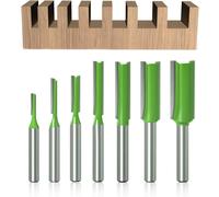 ® Flauto Punta Dritta Fresa, 7 Pezzi 6Mm Gambo Fresa Set, Set Di Frese Dritte, p