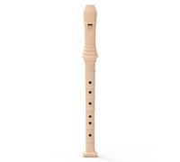 Flauto registratore soprano Flauta flauto dolce in silicone, impugnatura registratore musicale tedesco, set di 8 fori in C con custodia, spazzola per flauto dolce per bambini (beige)