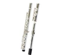Flauto Set Strumento Flauto A 16 Fori Con Chiave In Do Foro Aperto E Chiuso Chiave In Mi A Doppio Uso Rame Bianco Placcato In Argento Per Principianti