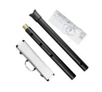 Flauto Shakuhachi in metallo con chiave in Re a 5 fori strumento in metallo argentato o nero che non si rompe mai Principianti Bamboo Flute(Black 2.0 box)