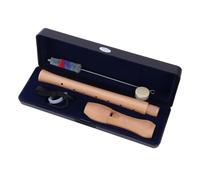 Flauto soprano 8 fori Chiave C Flauto soprano Flauto soprano in stile tedesco per bambini con asta pulizia e scatola immagazzinaggio Flauto soprano Descant