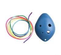 Flauto soprano a 6 fori in chiave Do in colori assortiti, strumento a fiato popolare in plastica per principianti, include foro per cordino per un facile trasporto (blu)