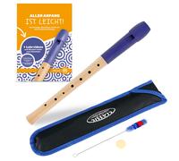 Flauto Soprano do Blu Set Diteggiatura Tedesca Principianti Metodo Tedesco